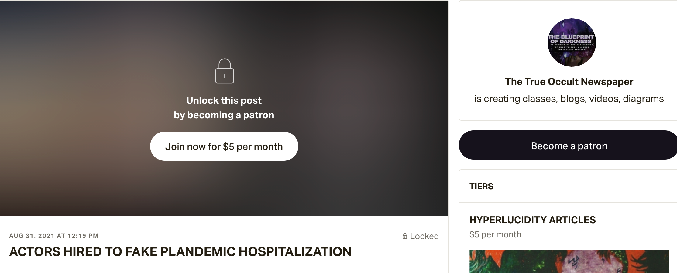 The True Occult Newspaper Patreon