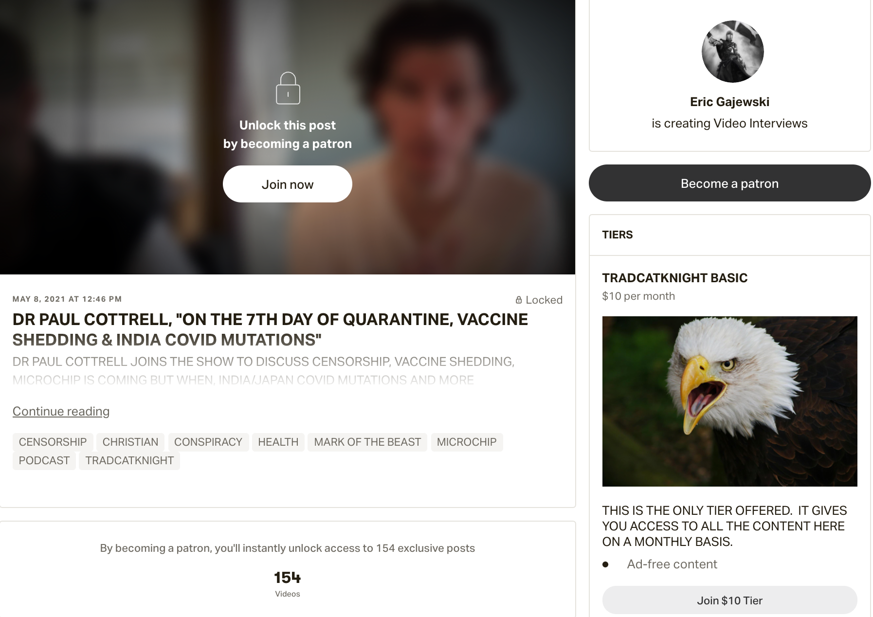 Eric Gajewski Patreon