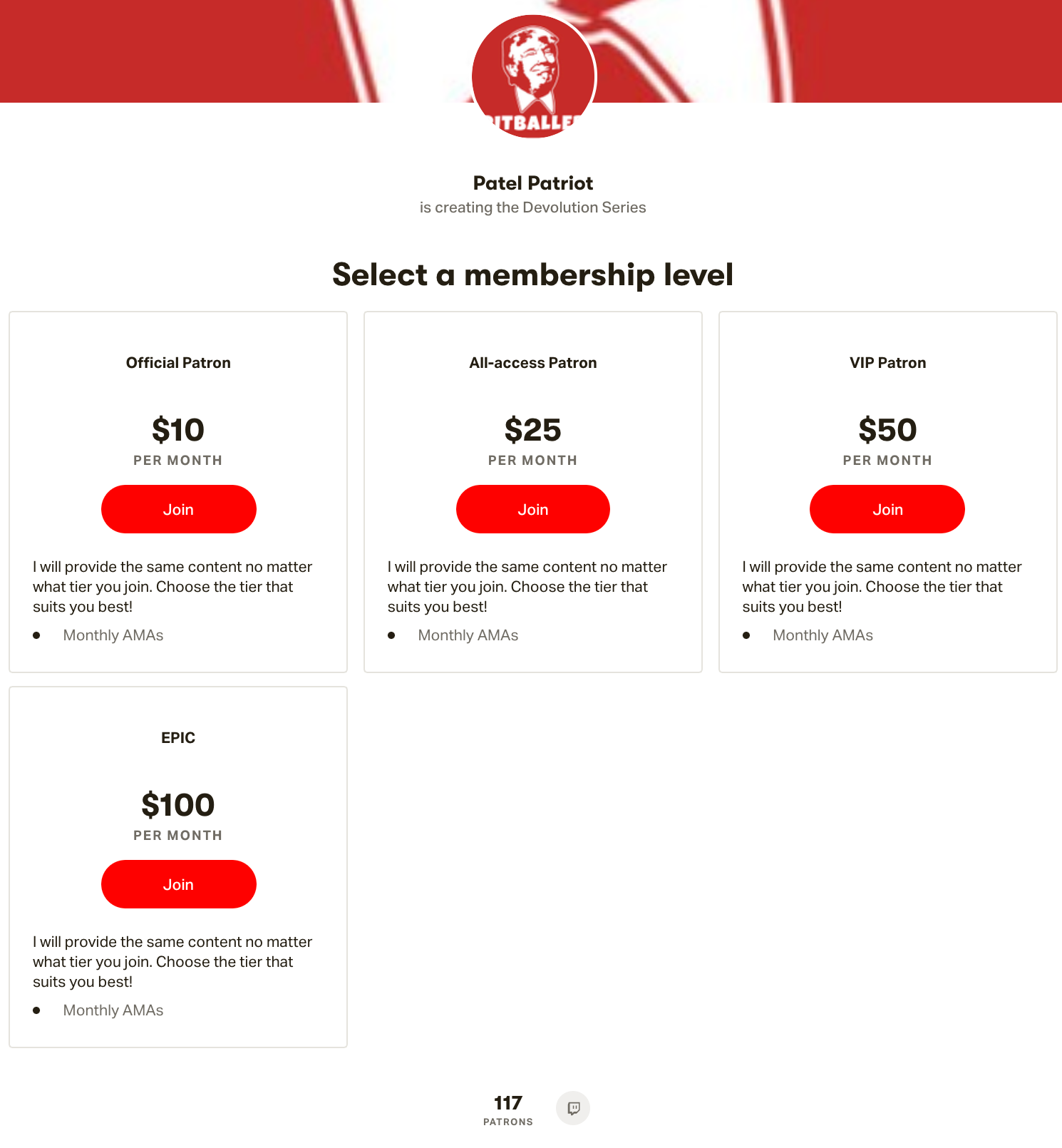 Patel Patriot Patreon