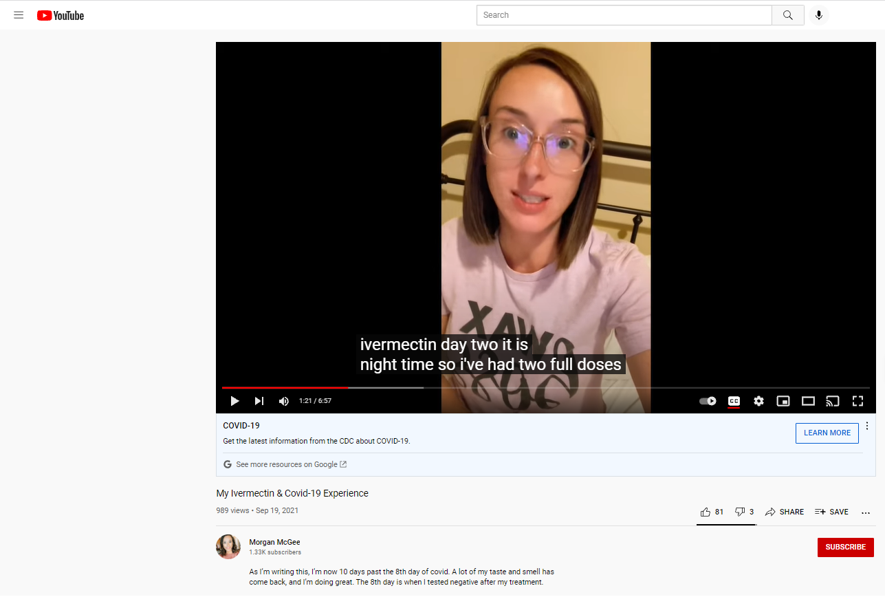 user's experience with ivermectin