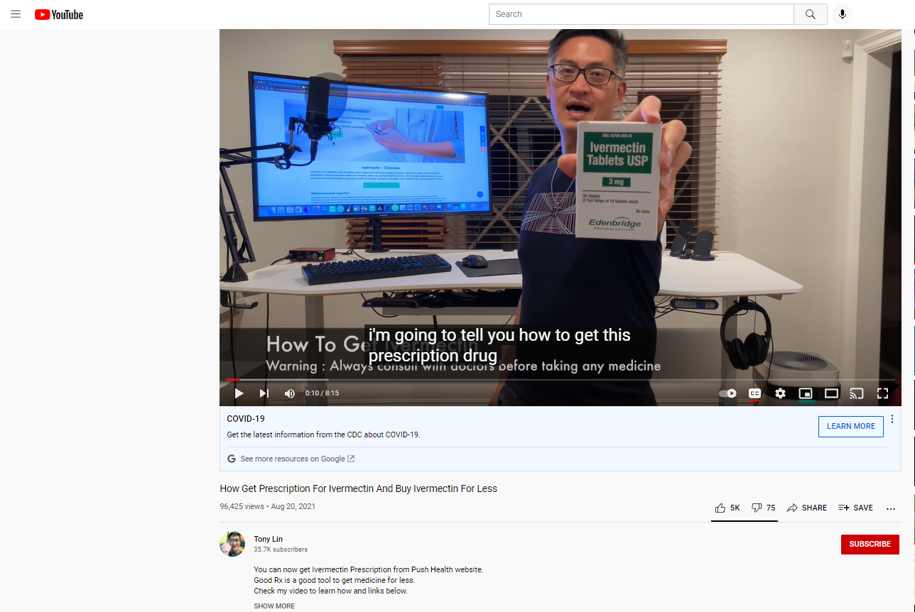 how to get ivermectin on youtube 