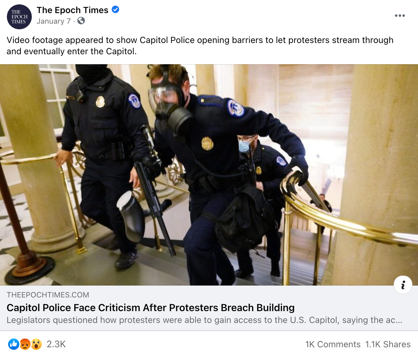 image of facebook post