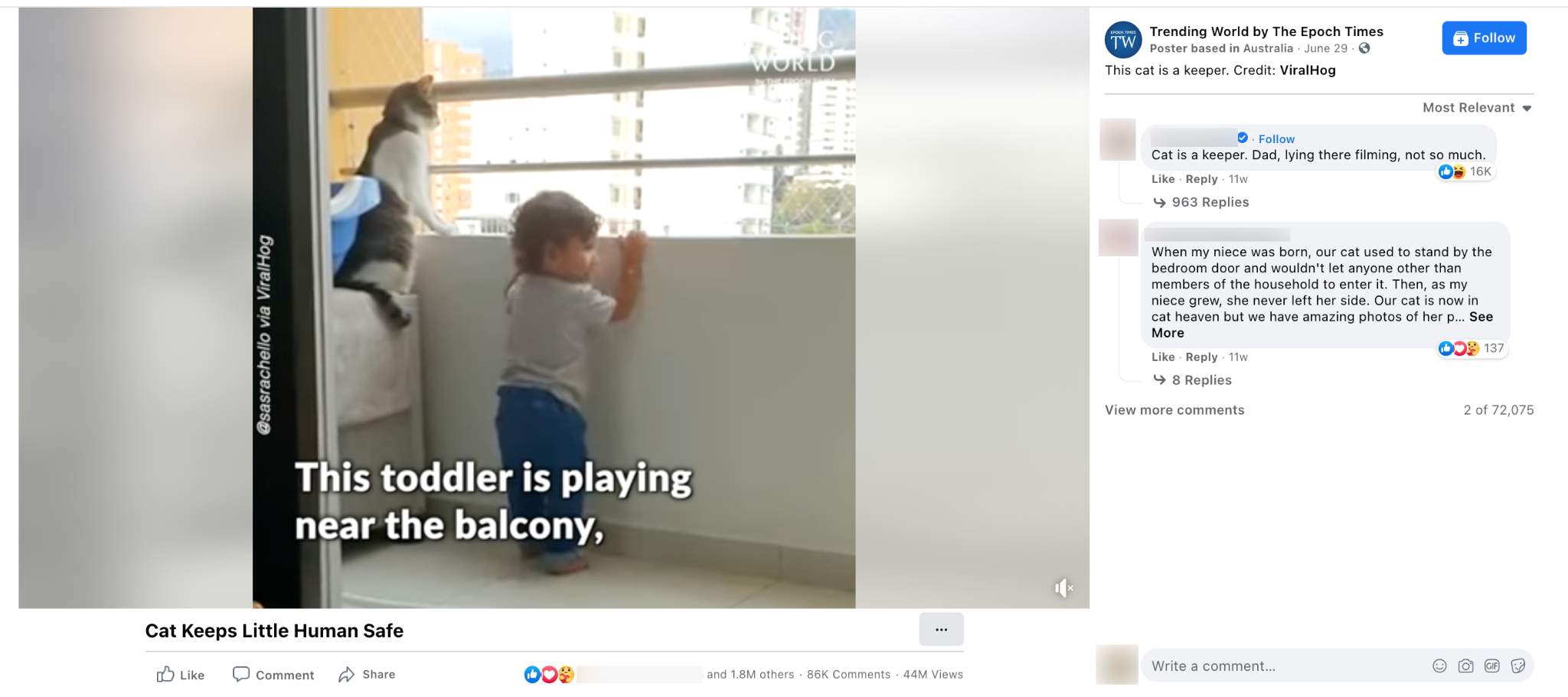 image of facebook post