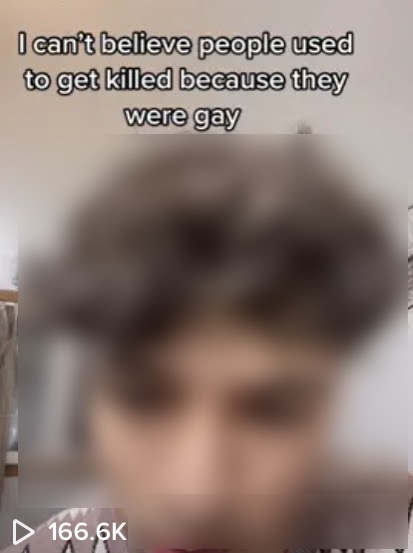 tiktok_"I can't believe people used to get killed because they are gay"