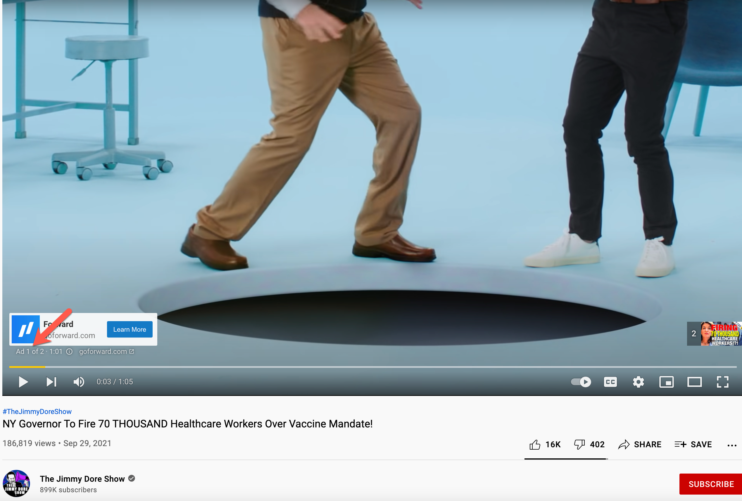 Natural immunity YouTube video ads