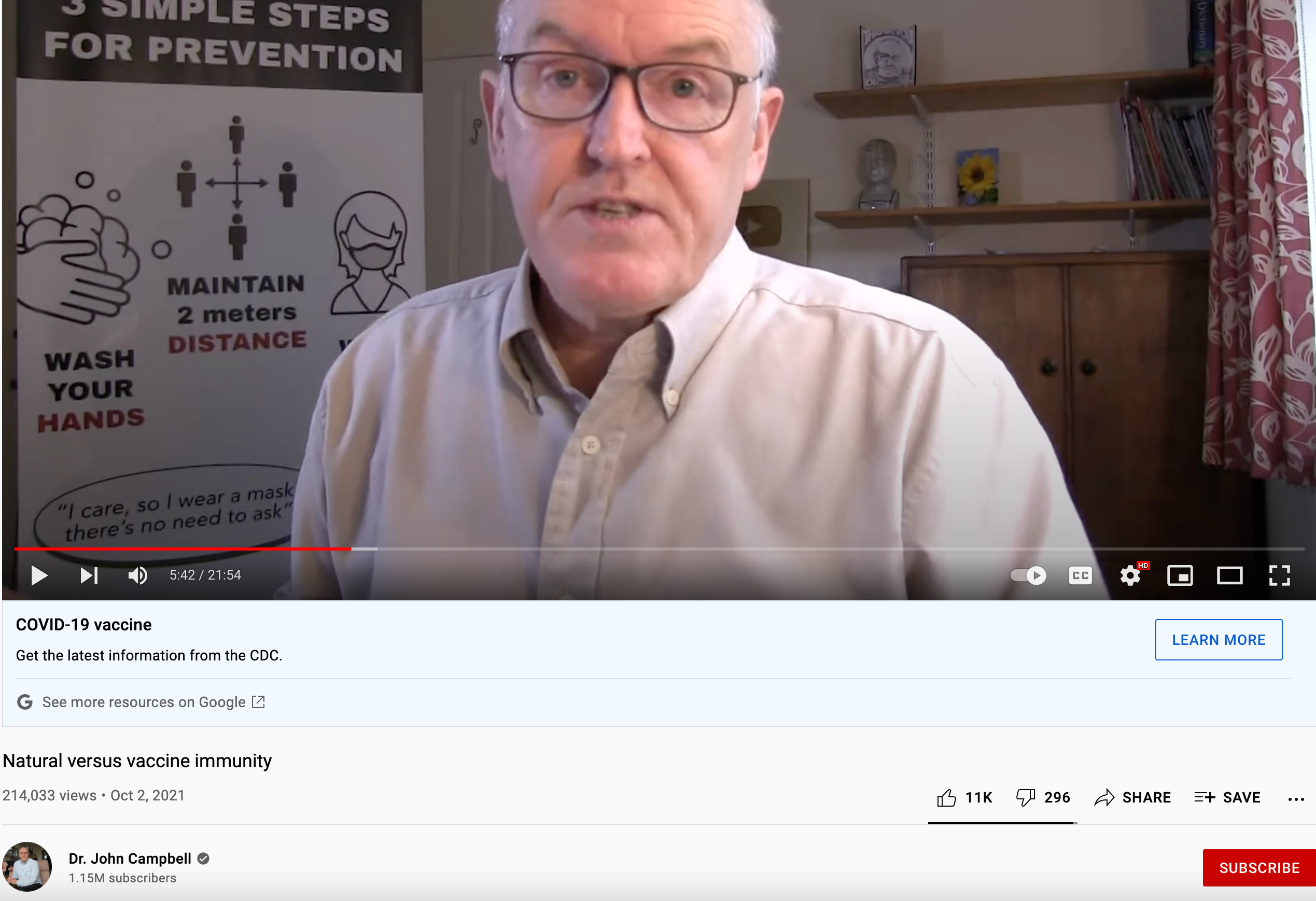 Natural immunity YouTube video2