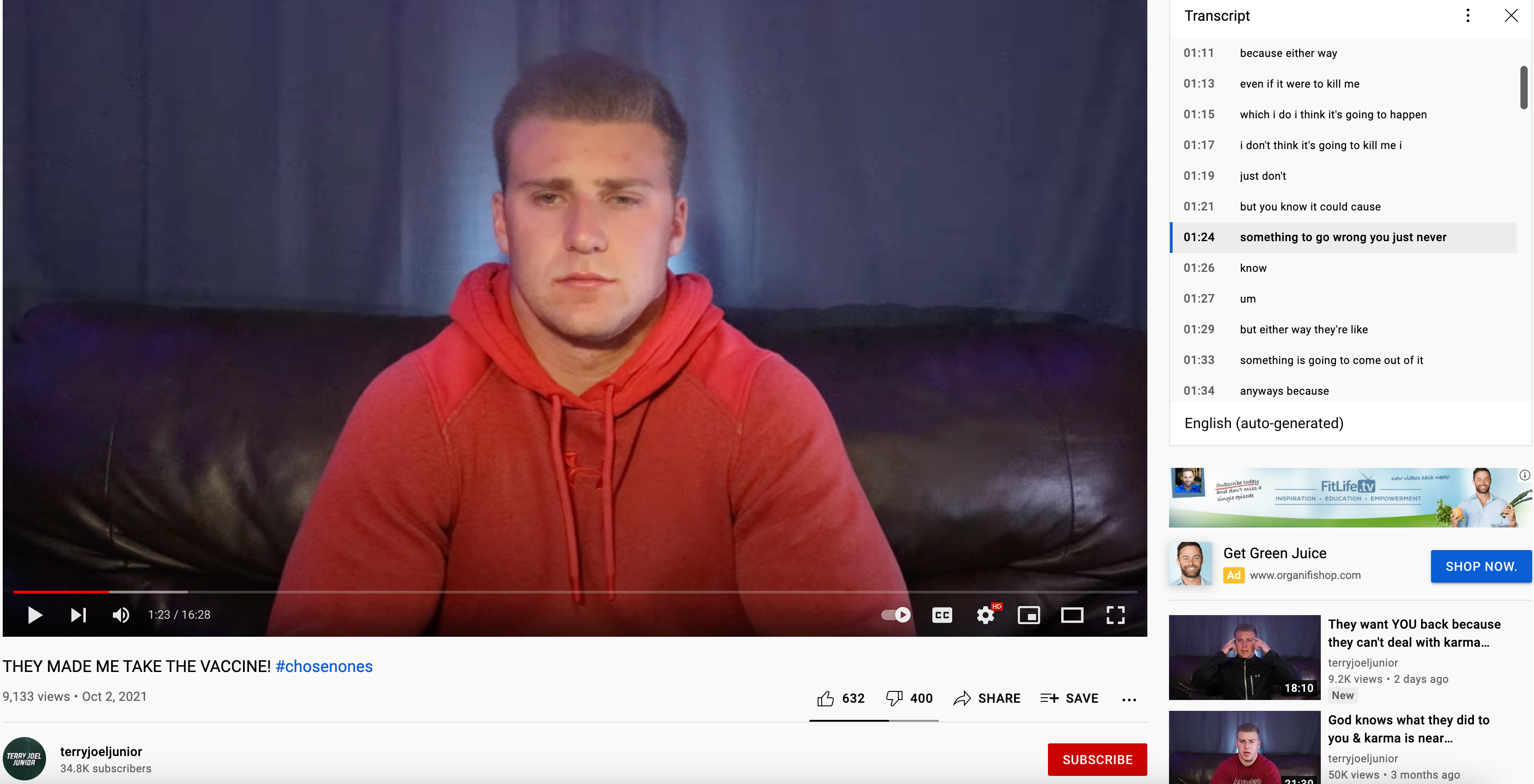 Vaccine video YouTube