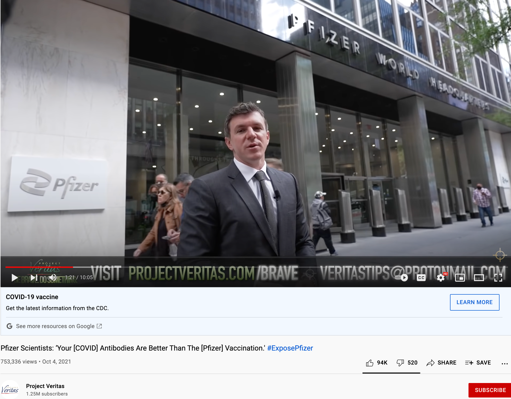 Project Veritas video YouTube