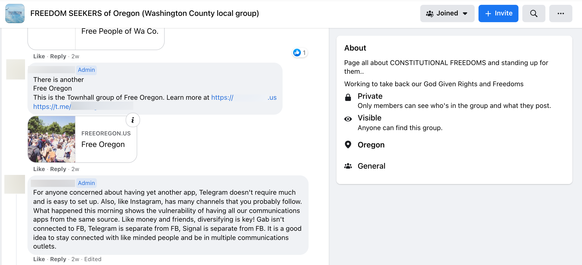 image of facebook post