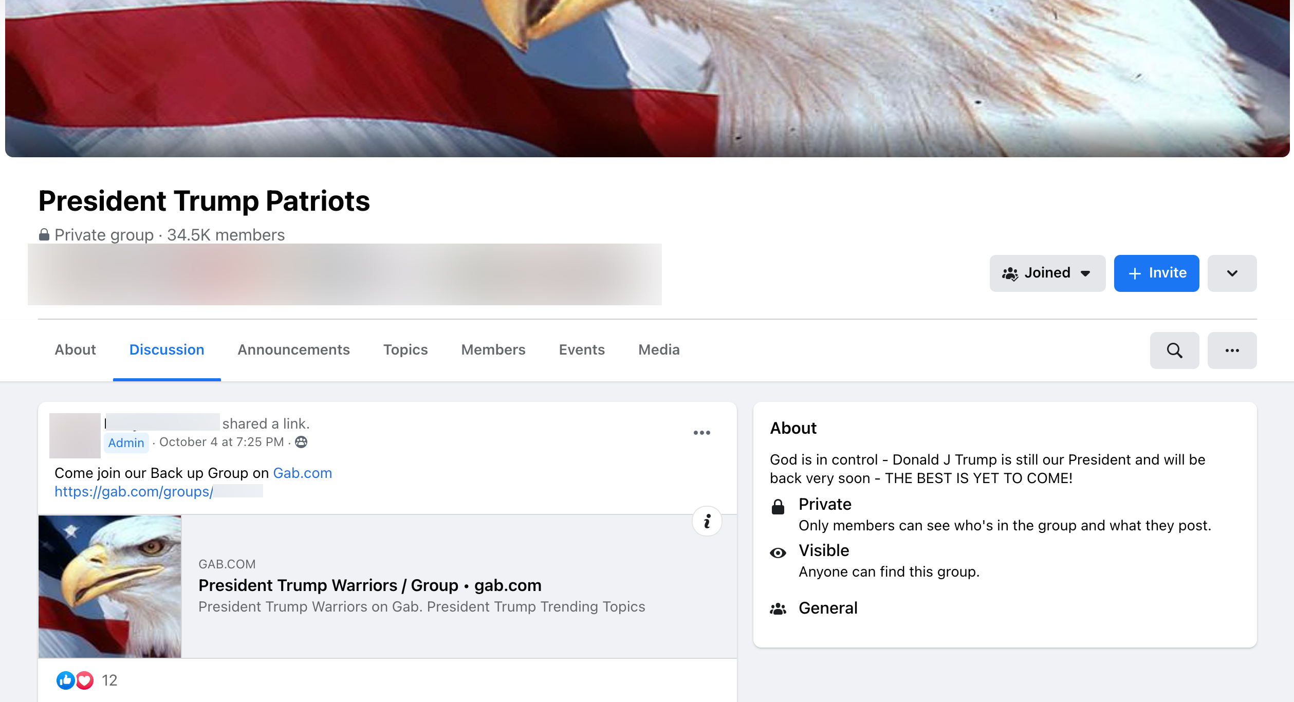 image of facebook post