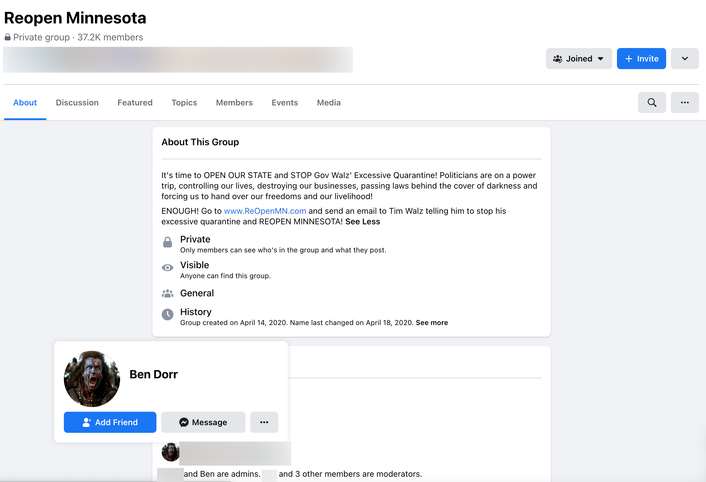 image of facebook group