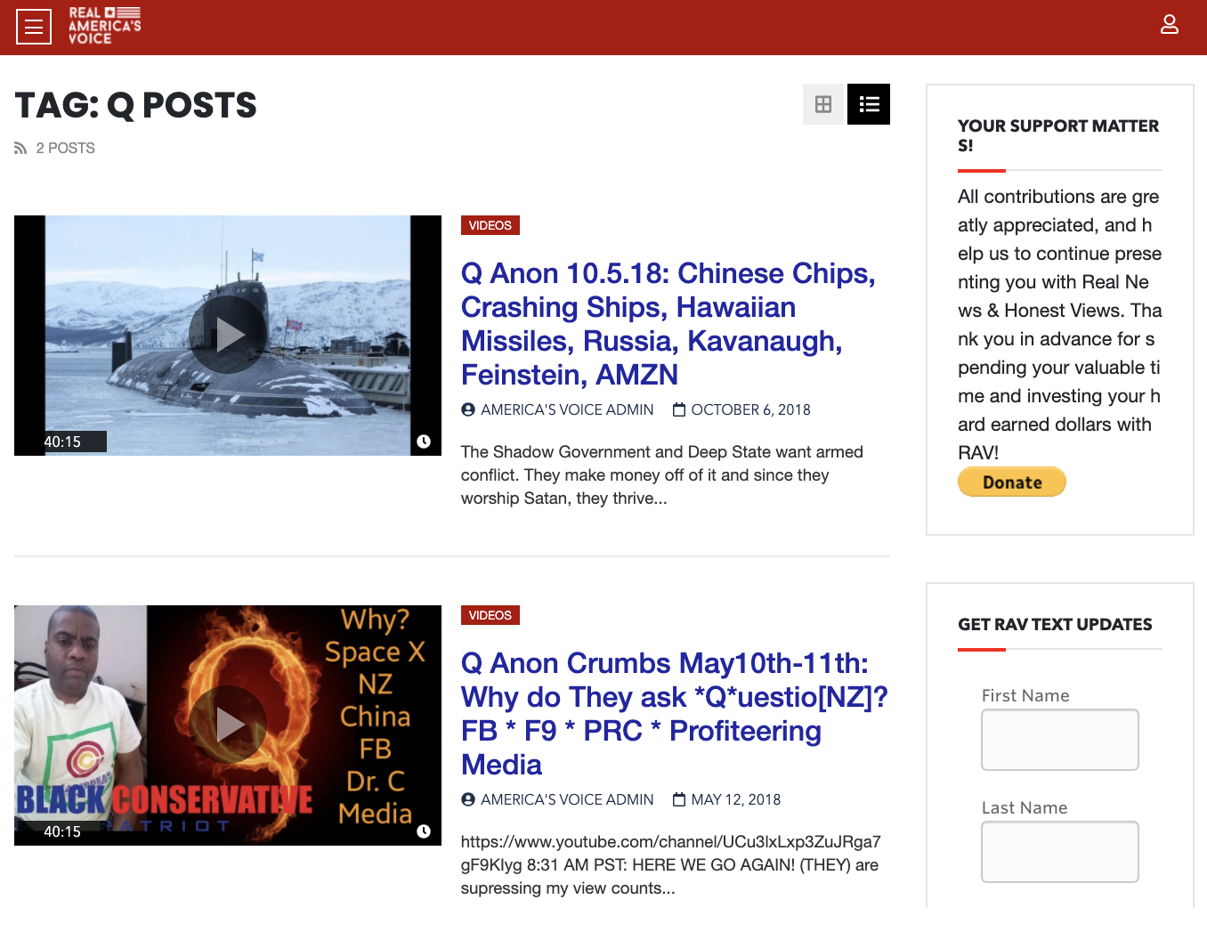RAV Tag Q Posts