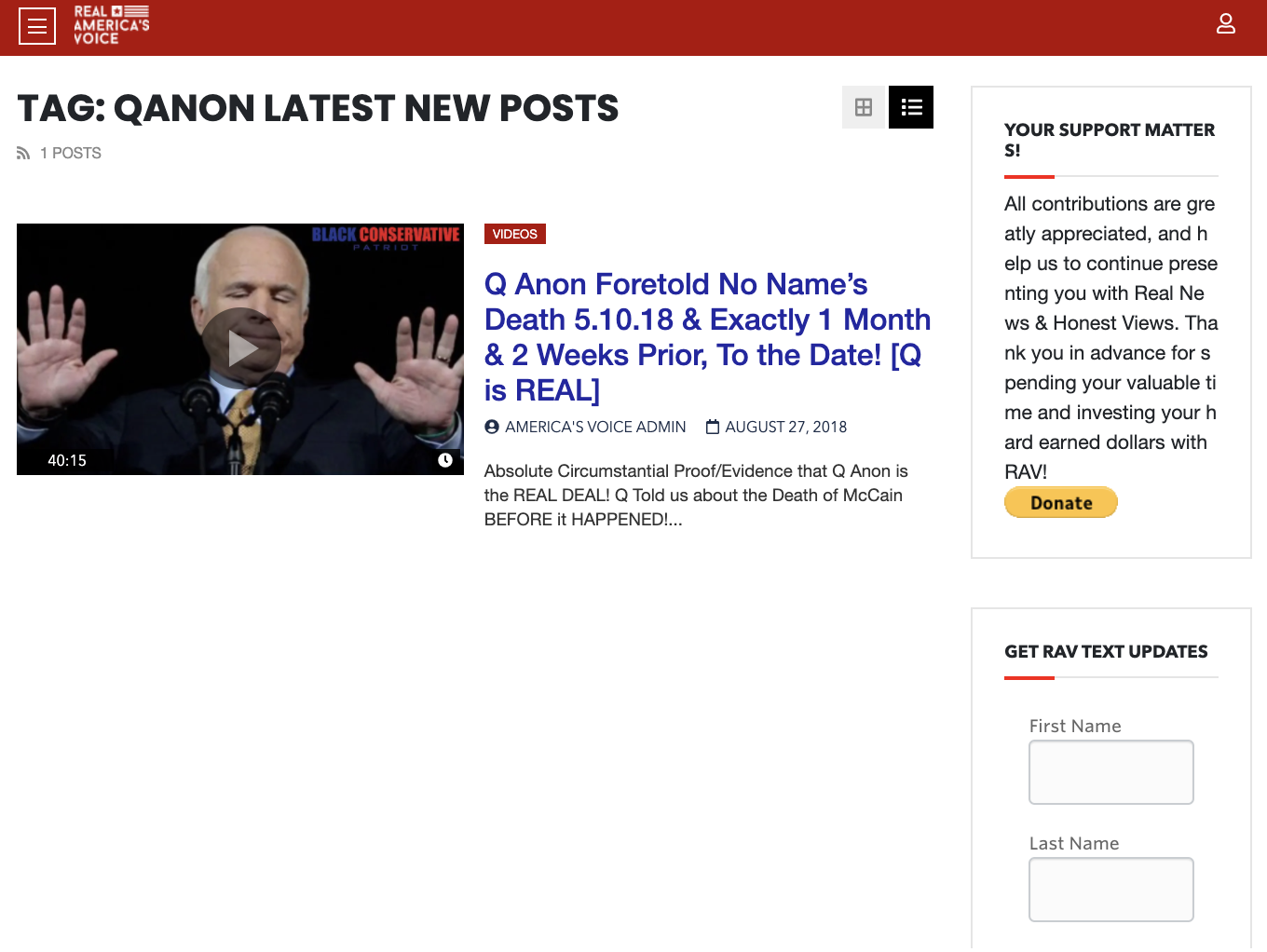 RAV Tag QAnon latest new posts