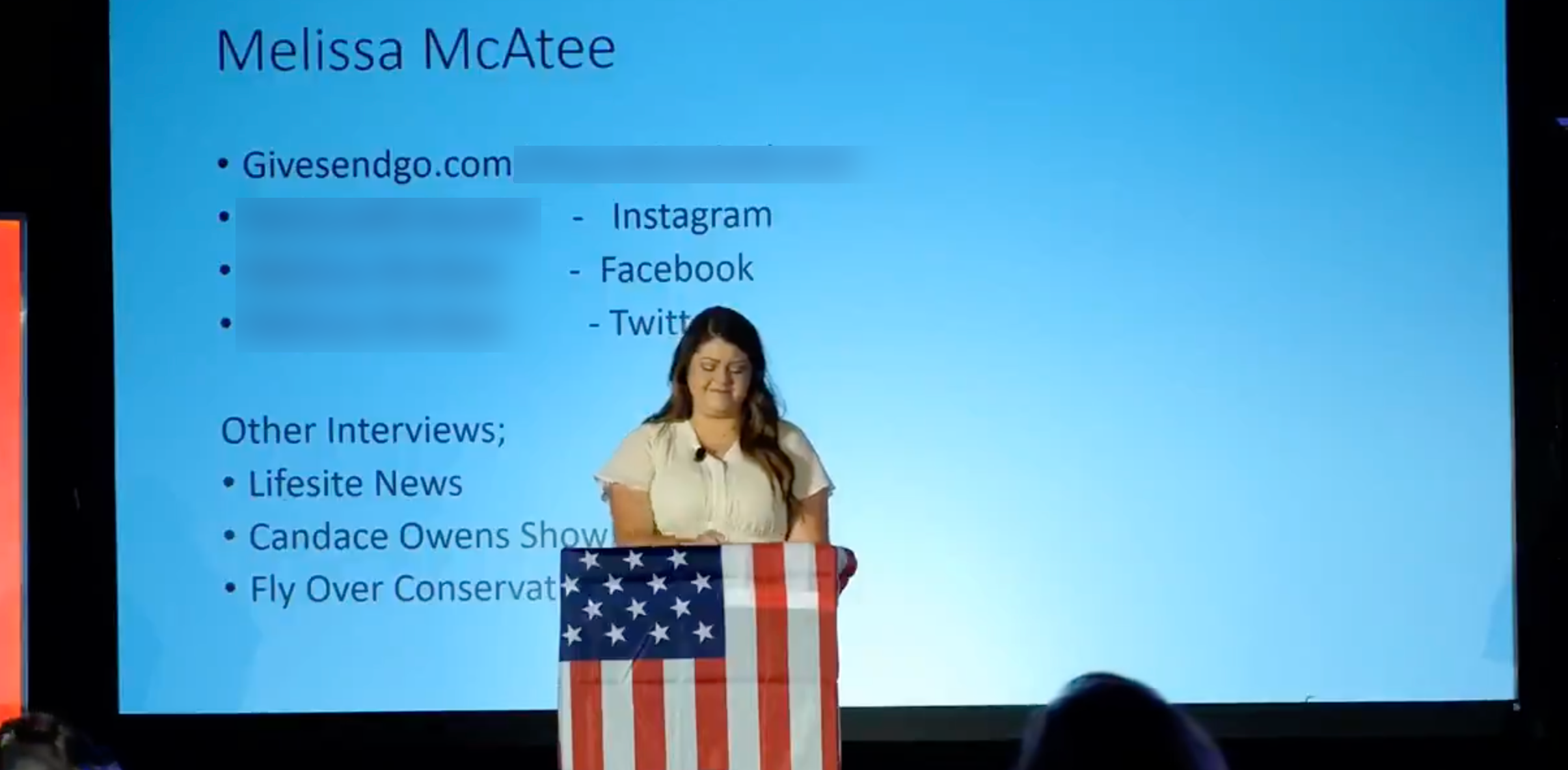 Melissa McAtee QAnon conference