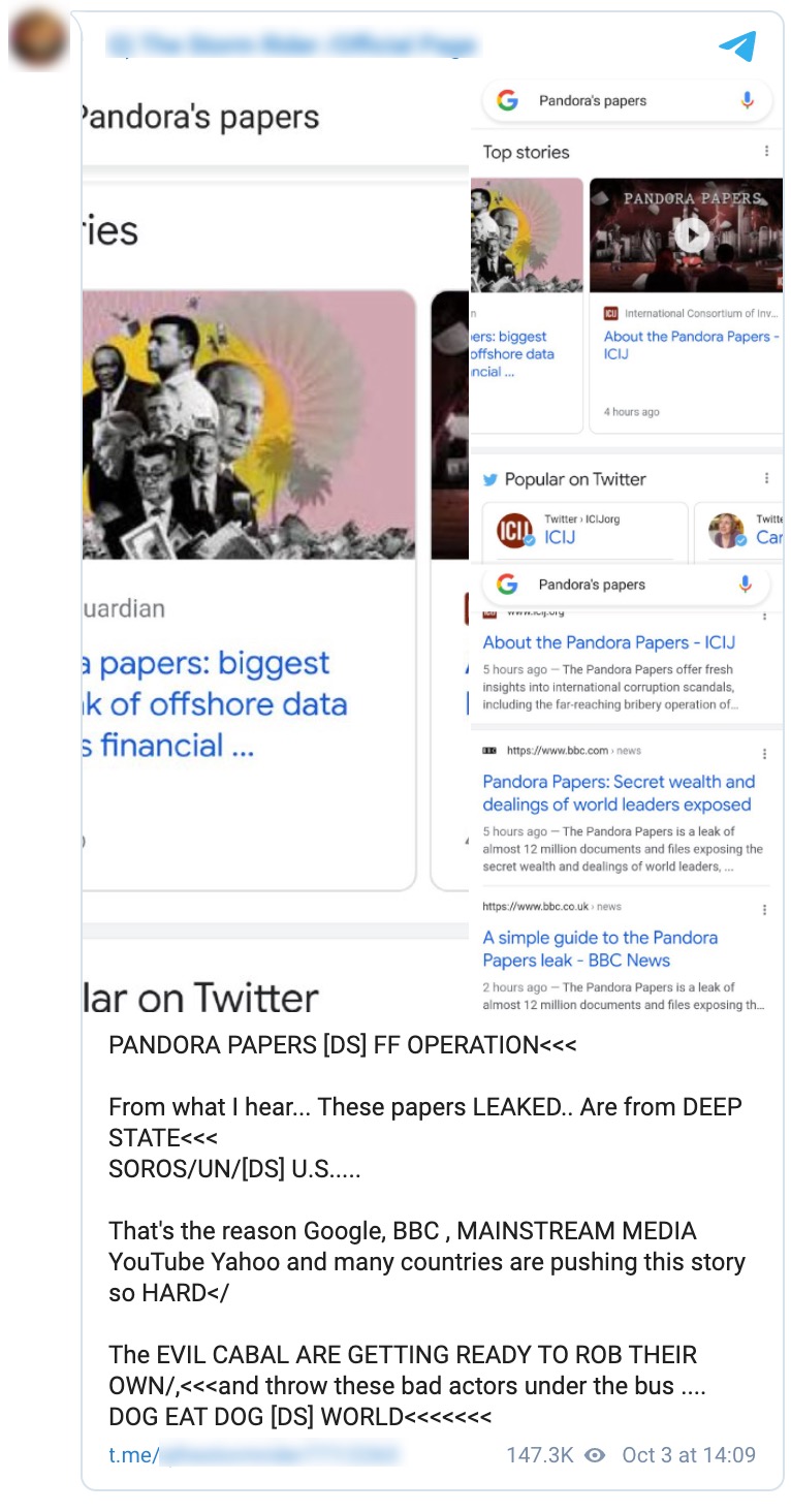 qanon influencer dismisses pandora papers 7