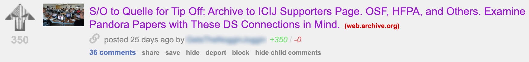 greatawakening.win user dismisses pandora papers 2