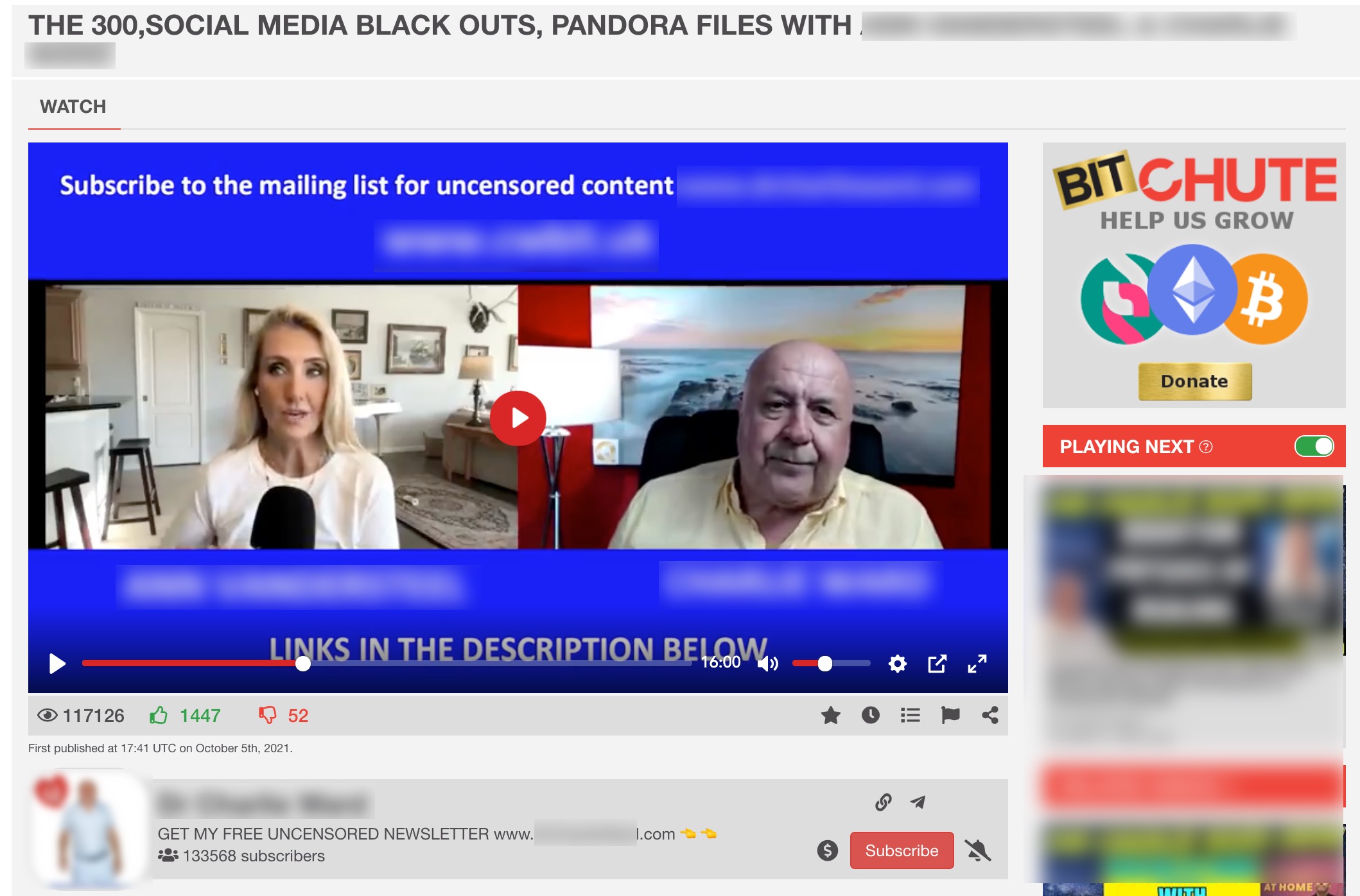 qanon bitchute video pandora papers