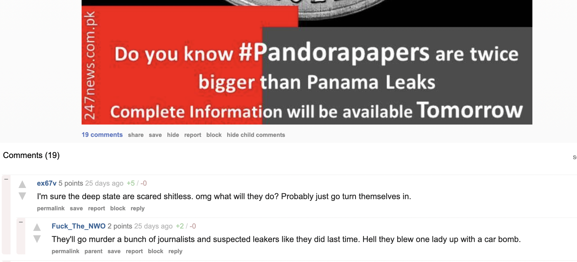 Image expressing excitement over the release of the Pandora Papers 