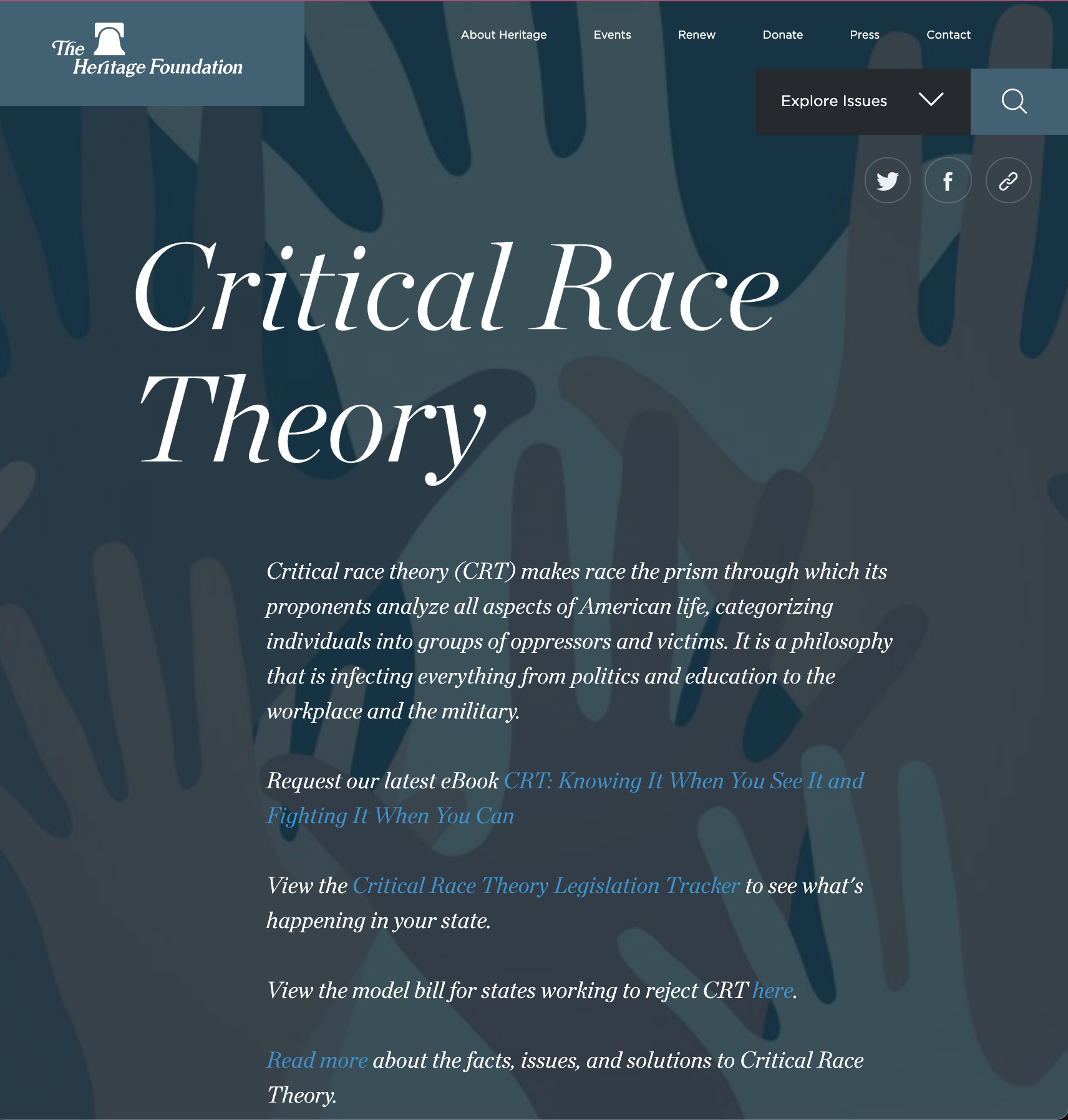 heritage foundation critical race theory