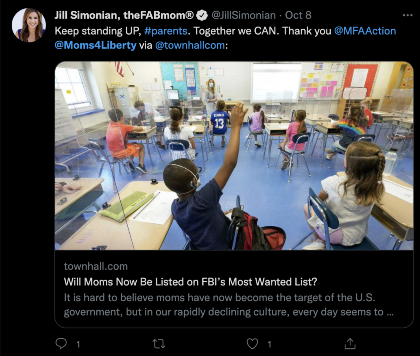 "Keep standing up, #parents. Together we CAN." 