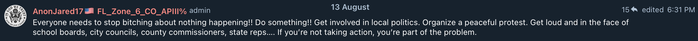 QAnon John admin post