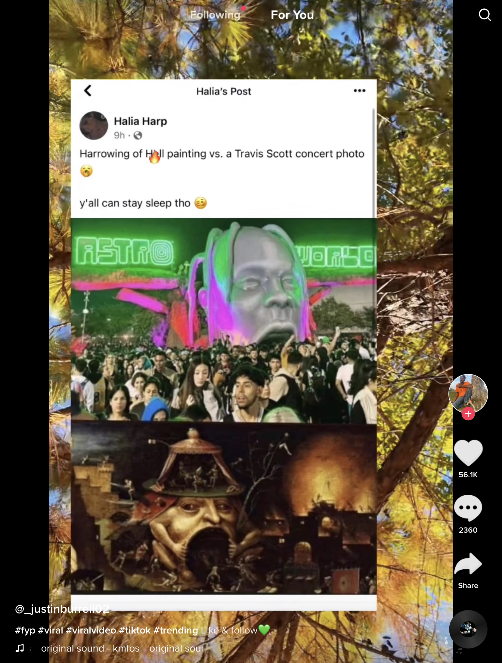 A Harrowing of Hell painting vs. Travis Scott festival picture