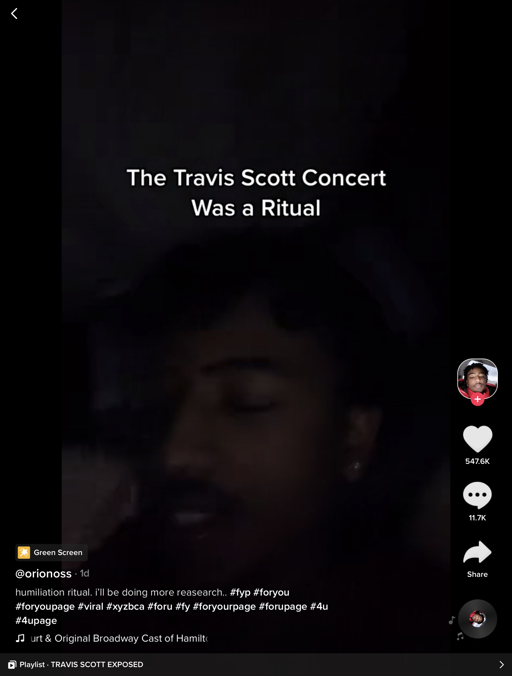 "The Travis Scott concert was a ritual"