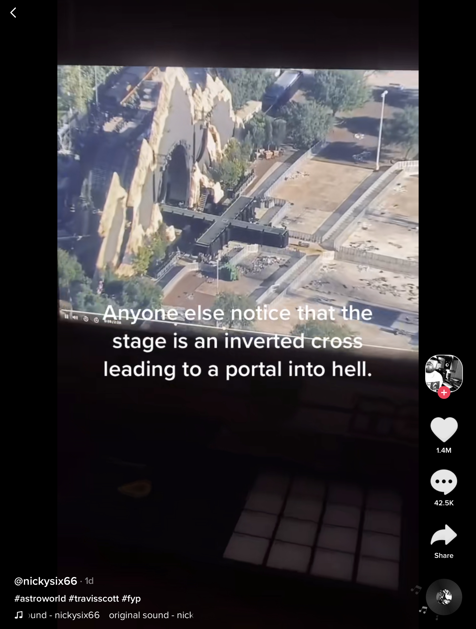 Anyone else notice that the stage is an inverted cross leading to a portal into hell