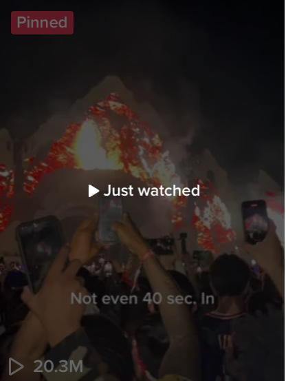 "Not even 40 sec. in"