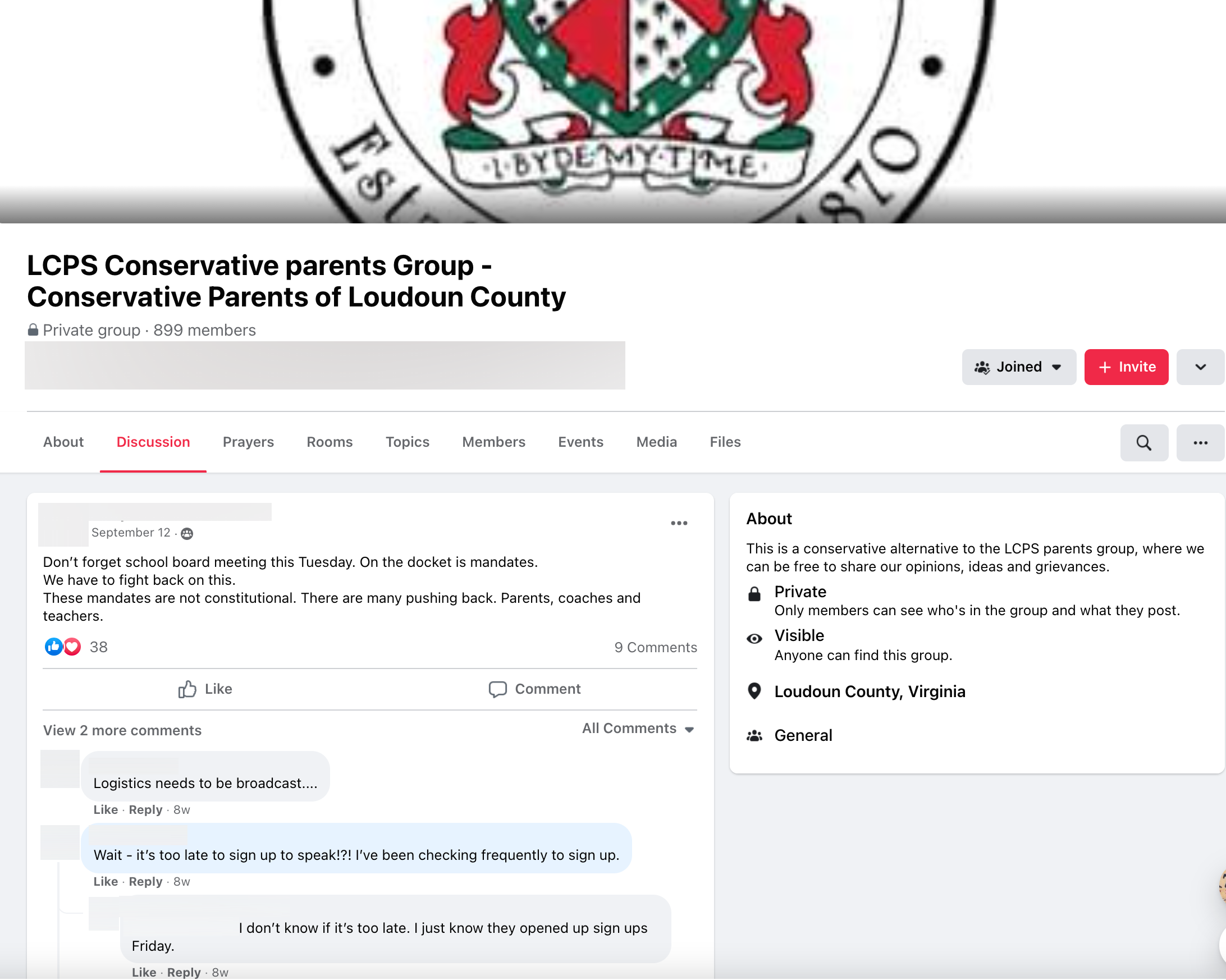 image of facebook post