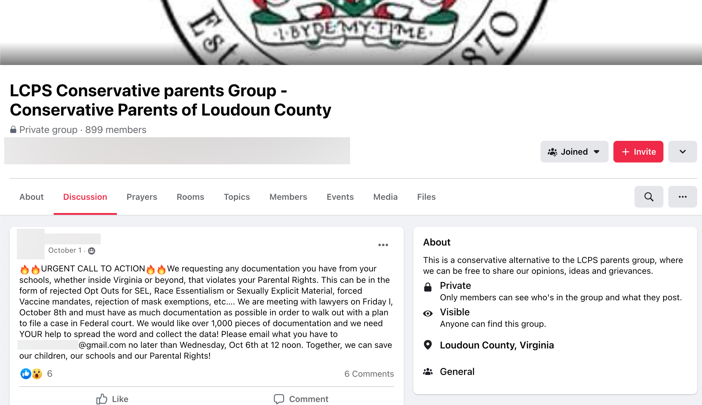 image of facebook post