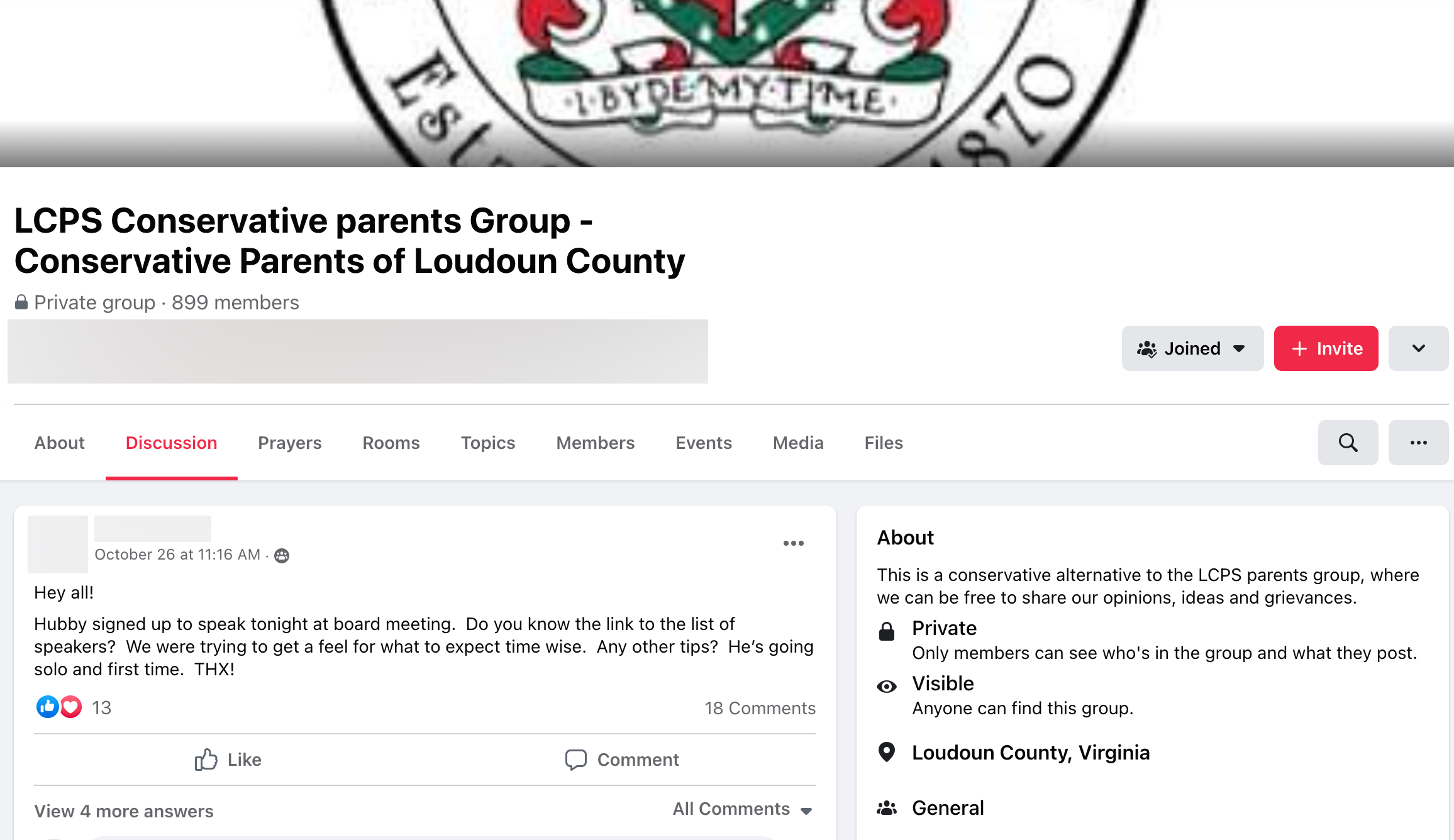 image of facebook post