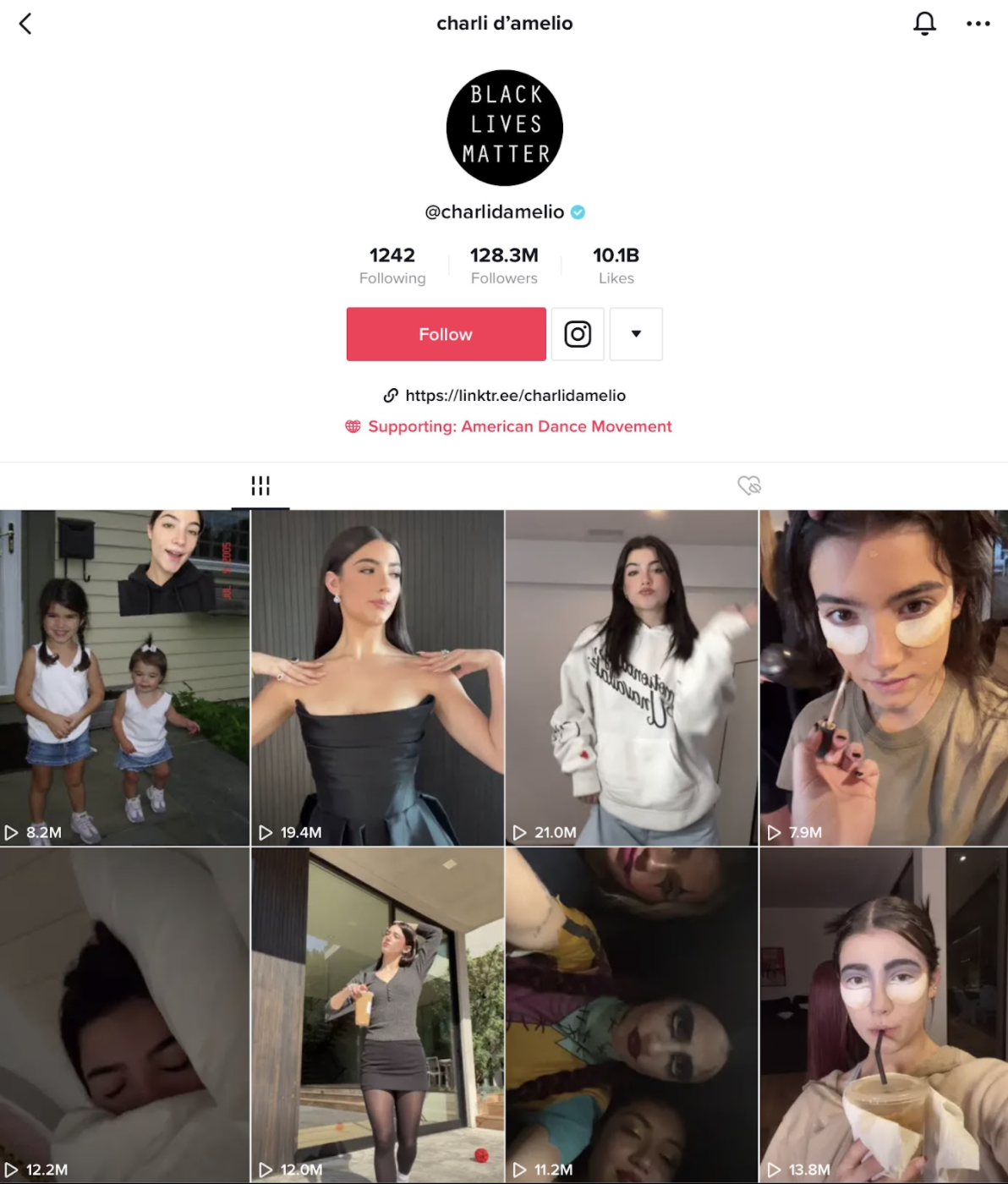 charlie d'amelio tiktok 