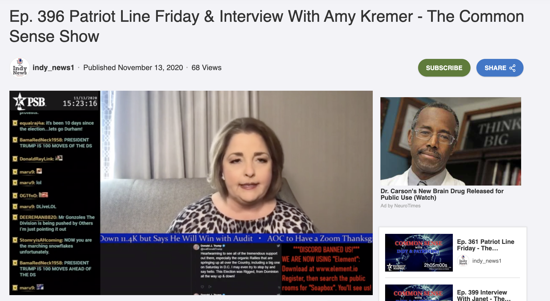 Amy Kremer on PSB
