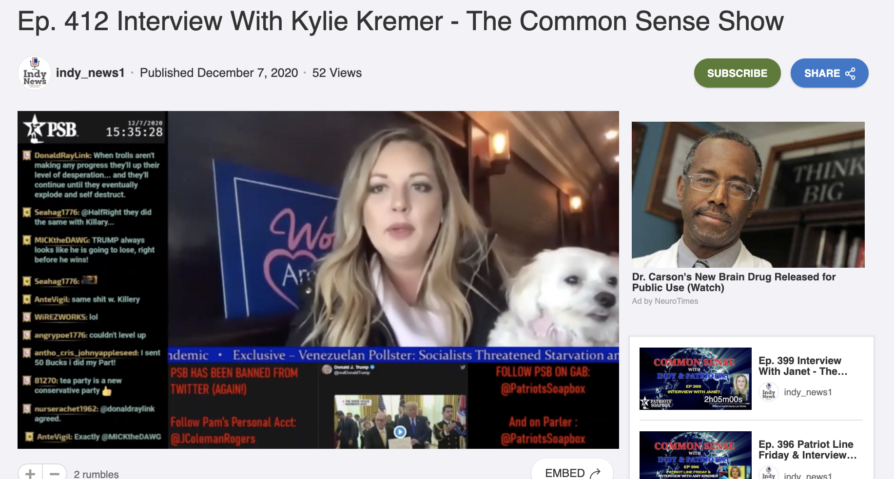 Kylie Kremer on PSB