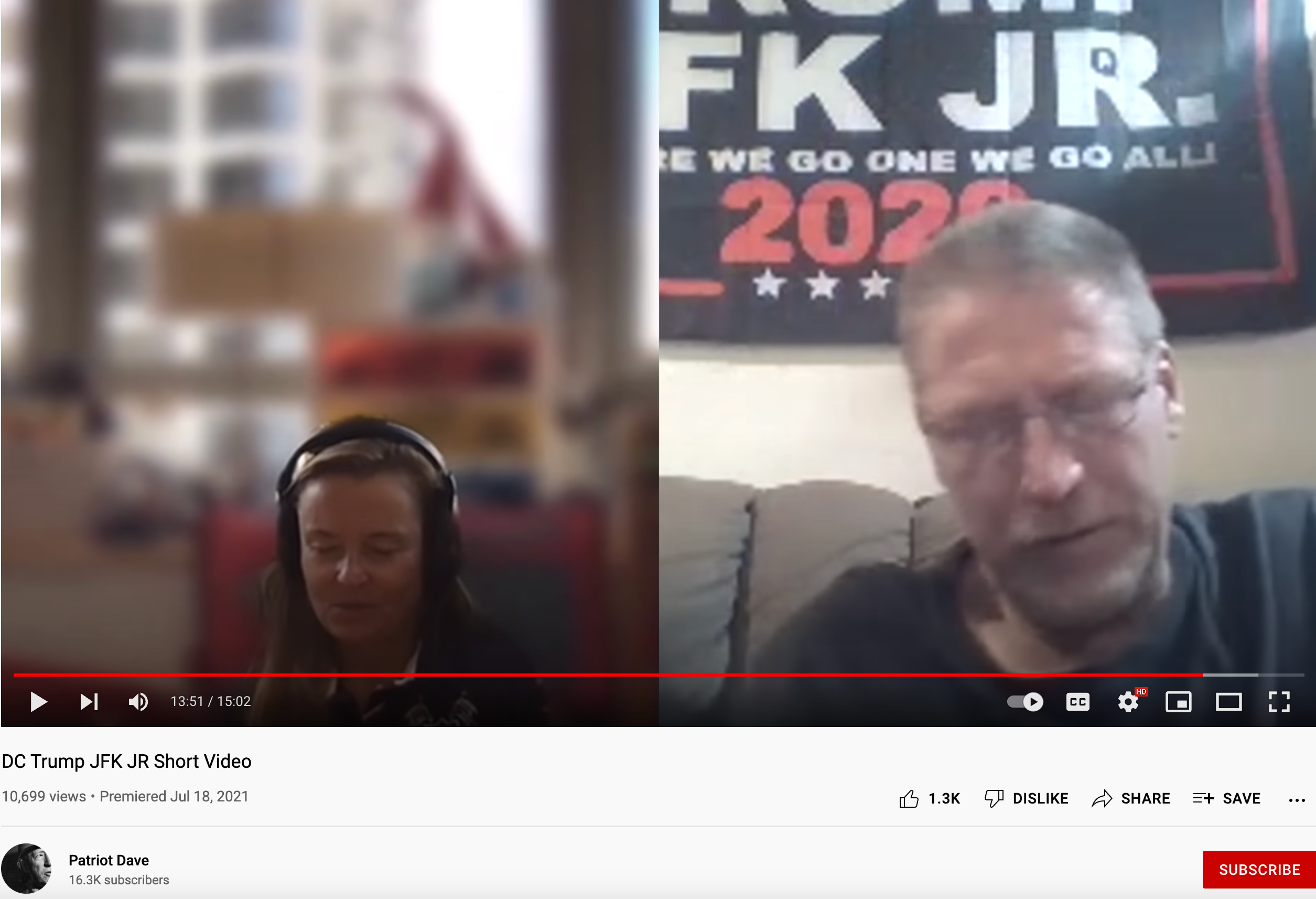 YouTube QAnon JFK Jr. video8