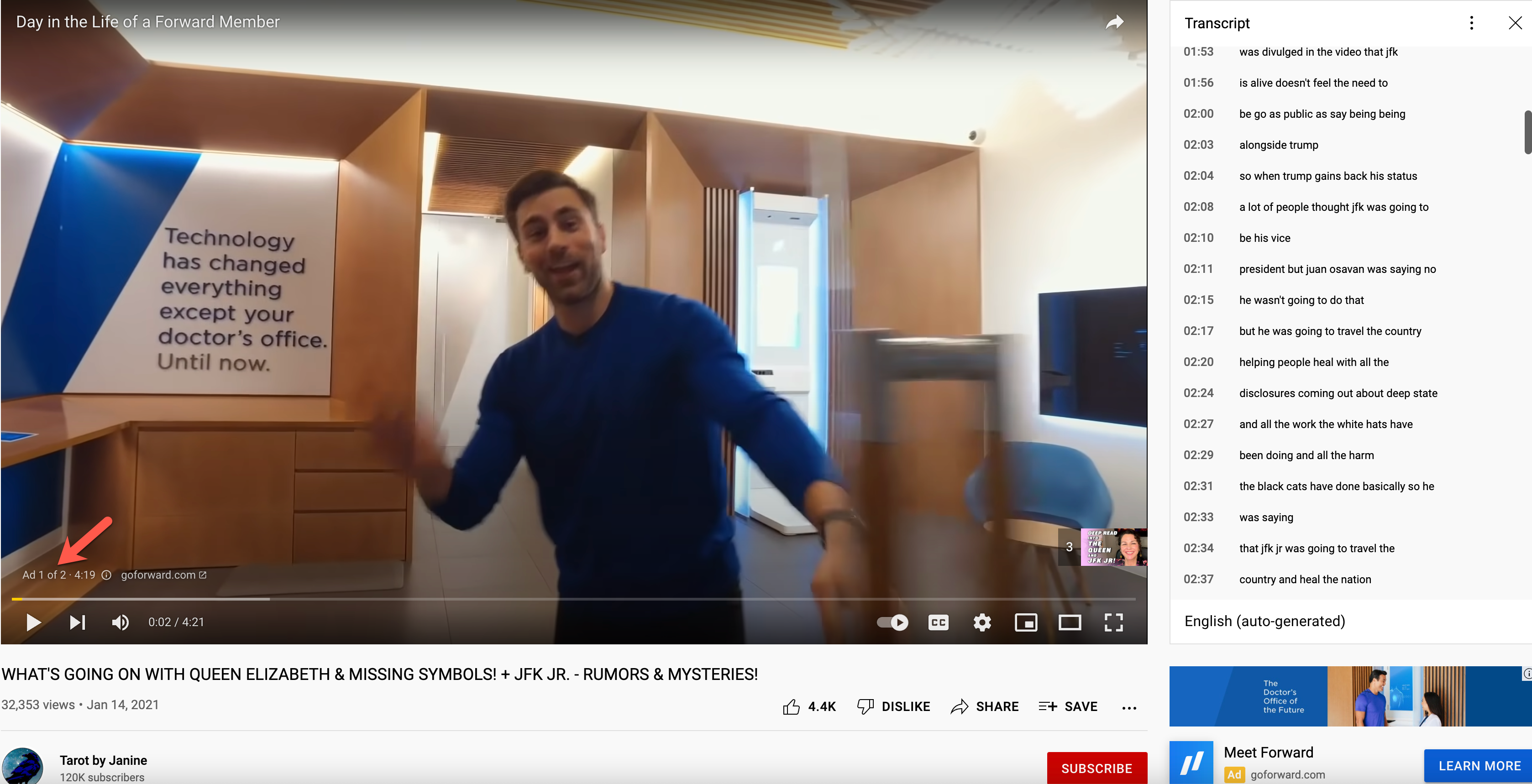 YouTube QAnon JFK Jr. video2