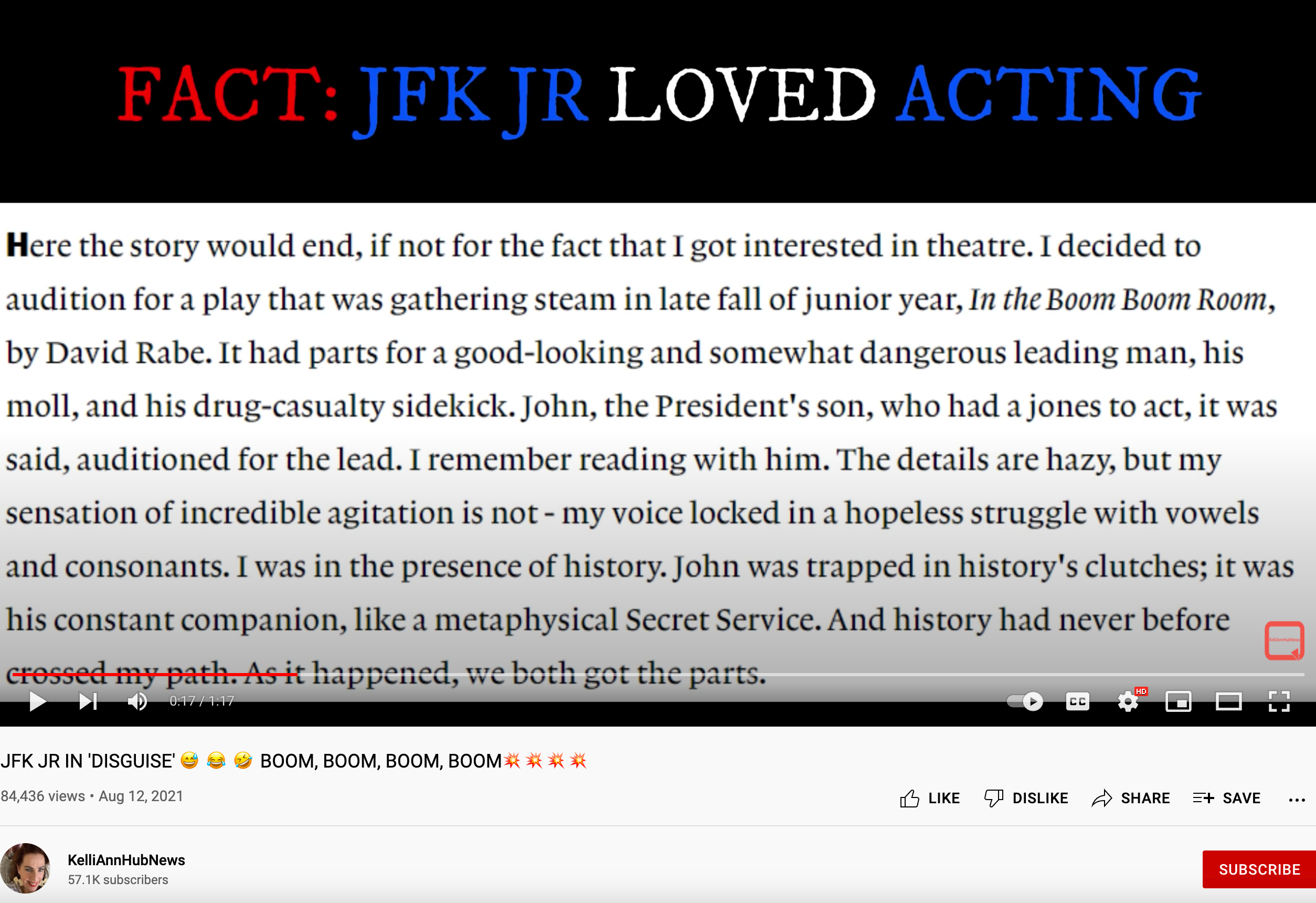 YouTube QAnon JFK Jr. video9