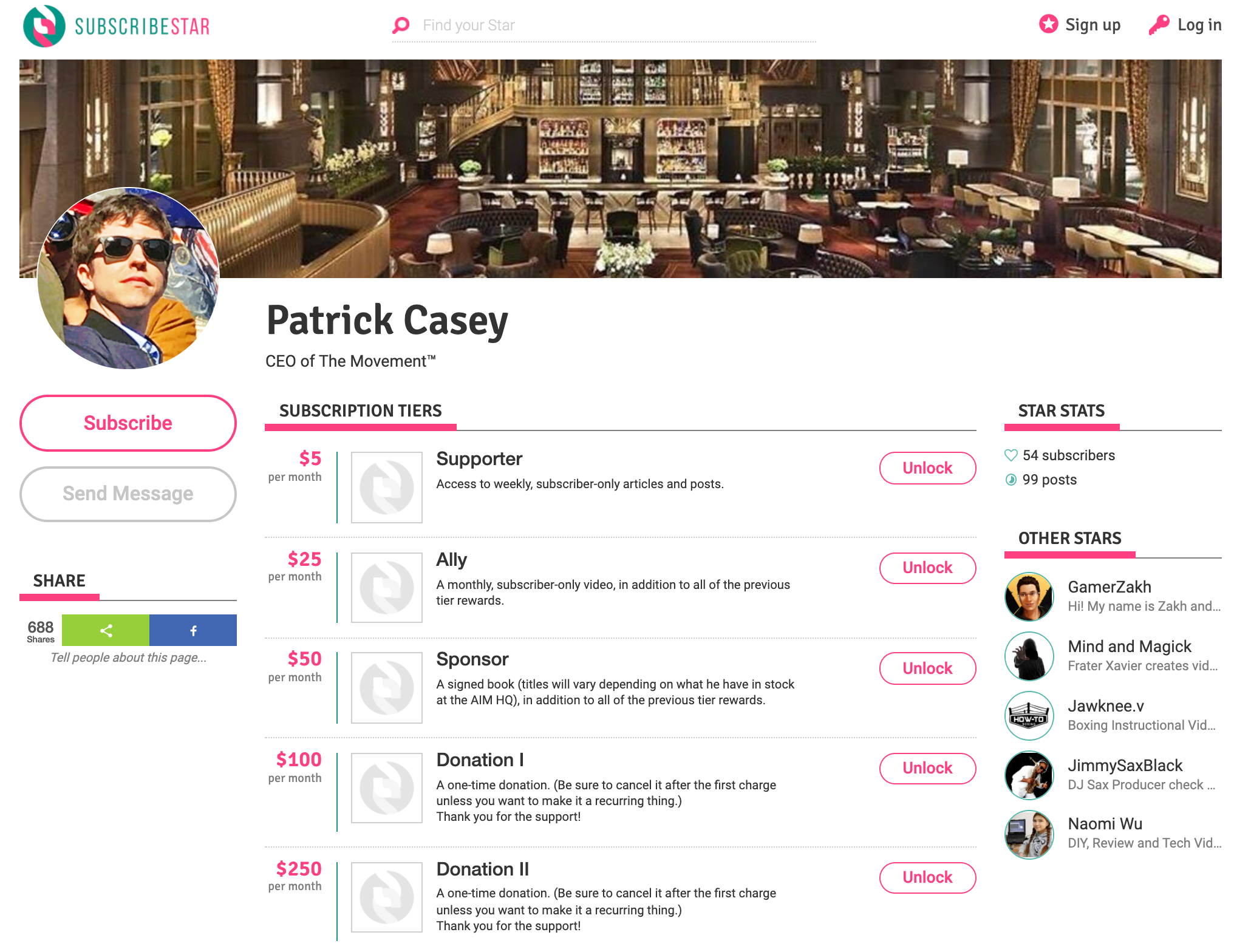 Patrick Casey Subscribestar 
