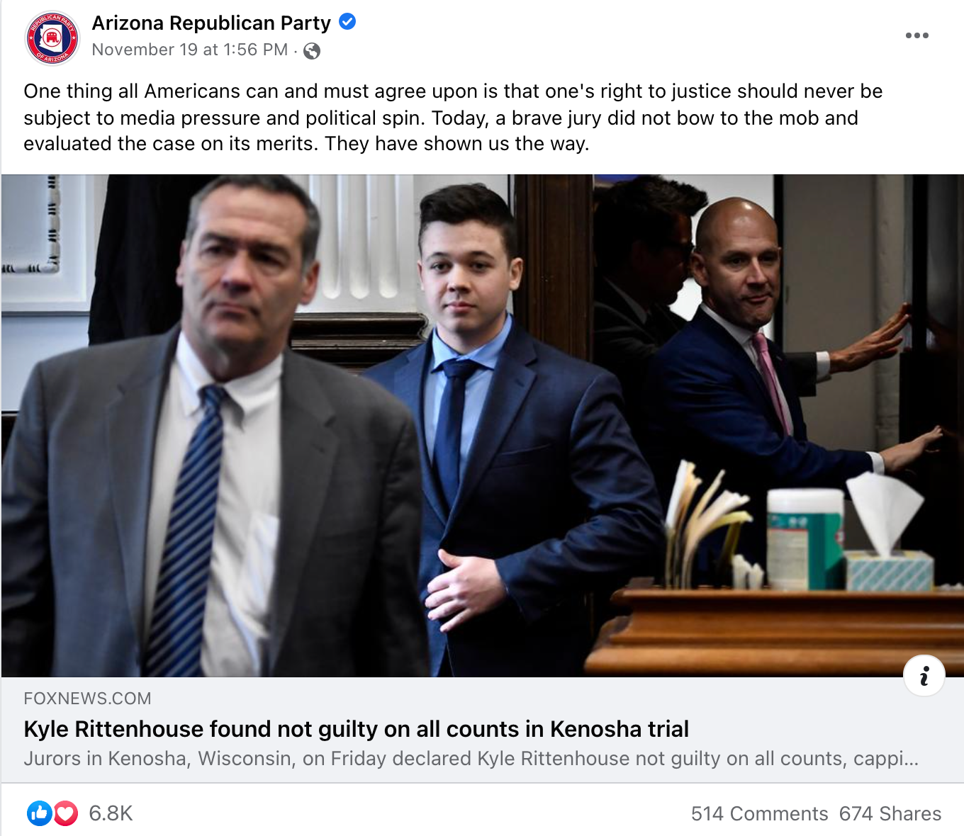 image of facebook post