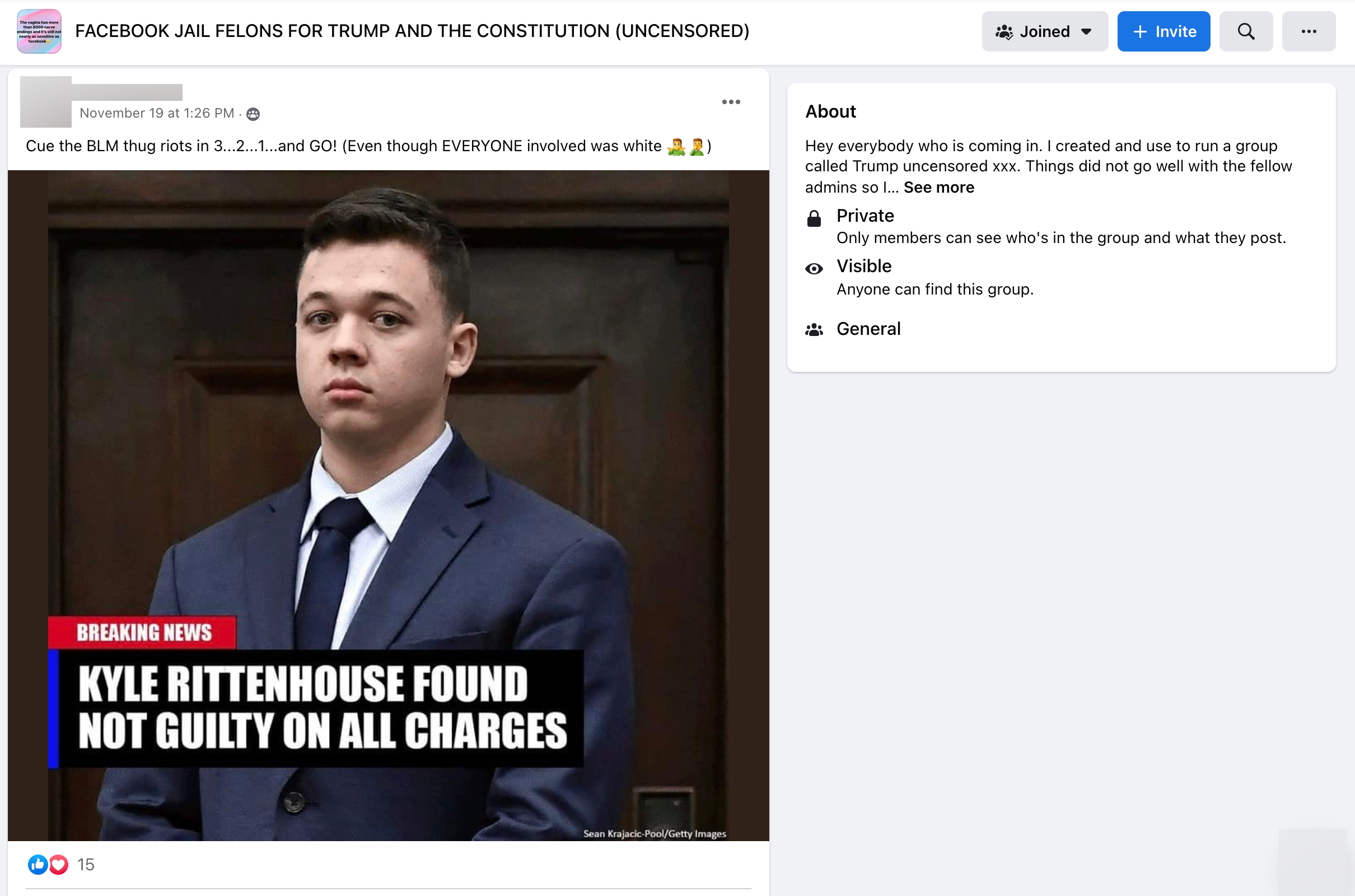 image of facebook post