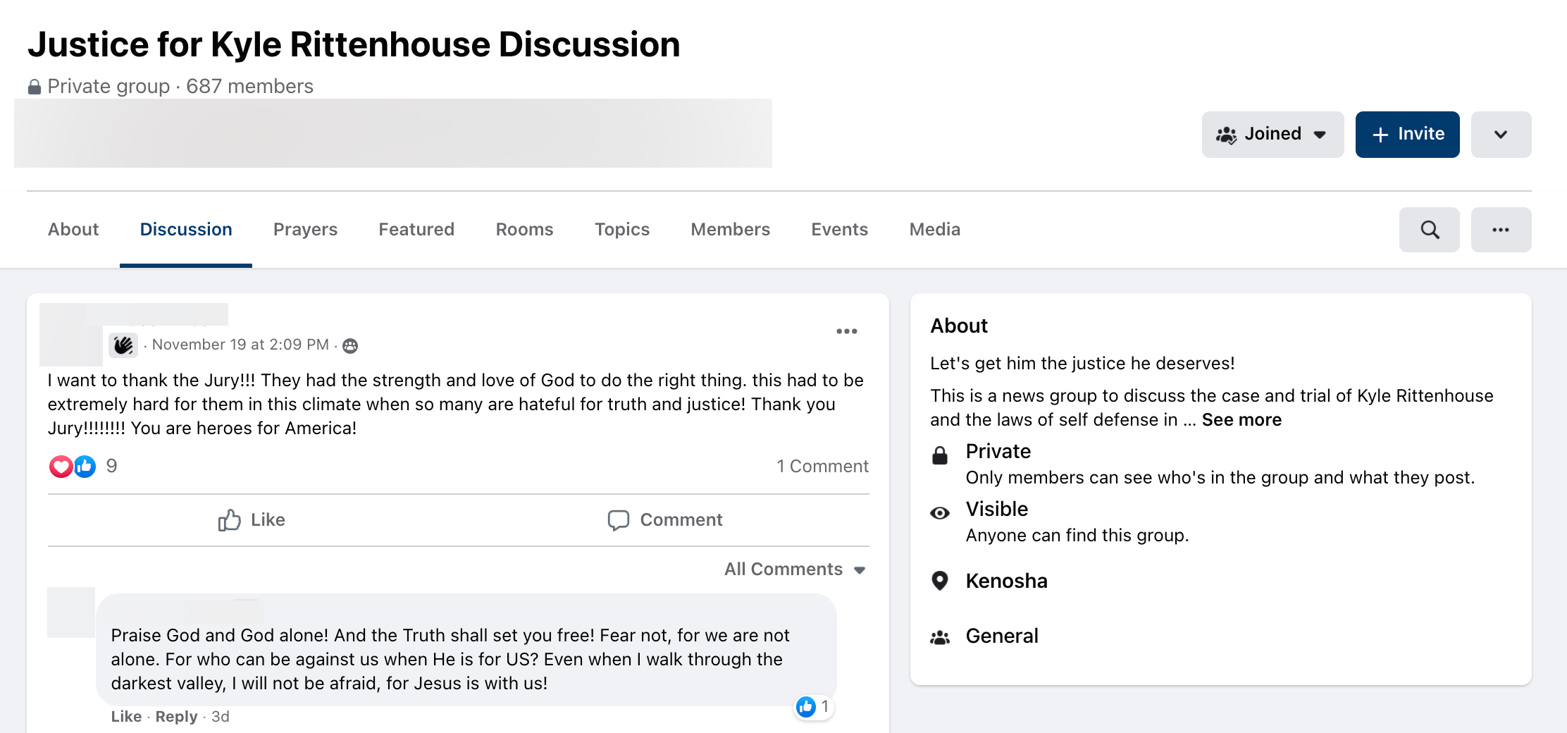 image of facebook post