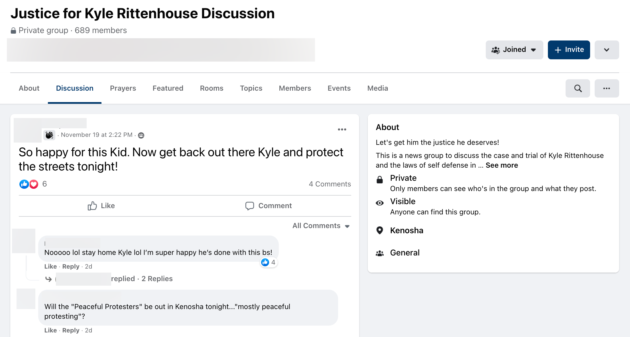 image of facebook post