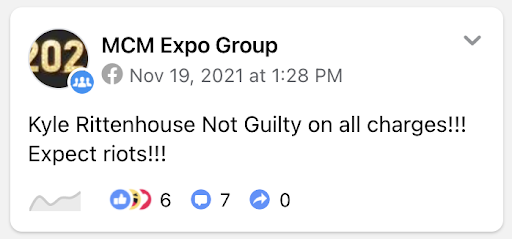 image of facebook post