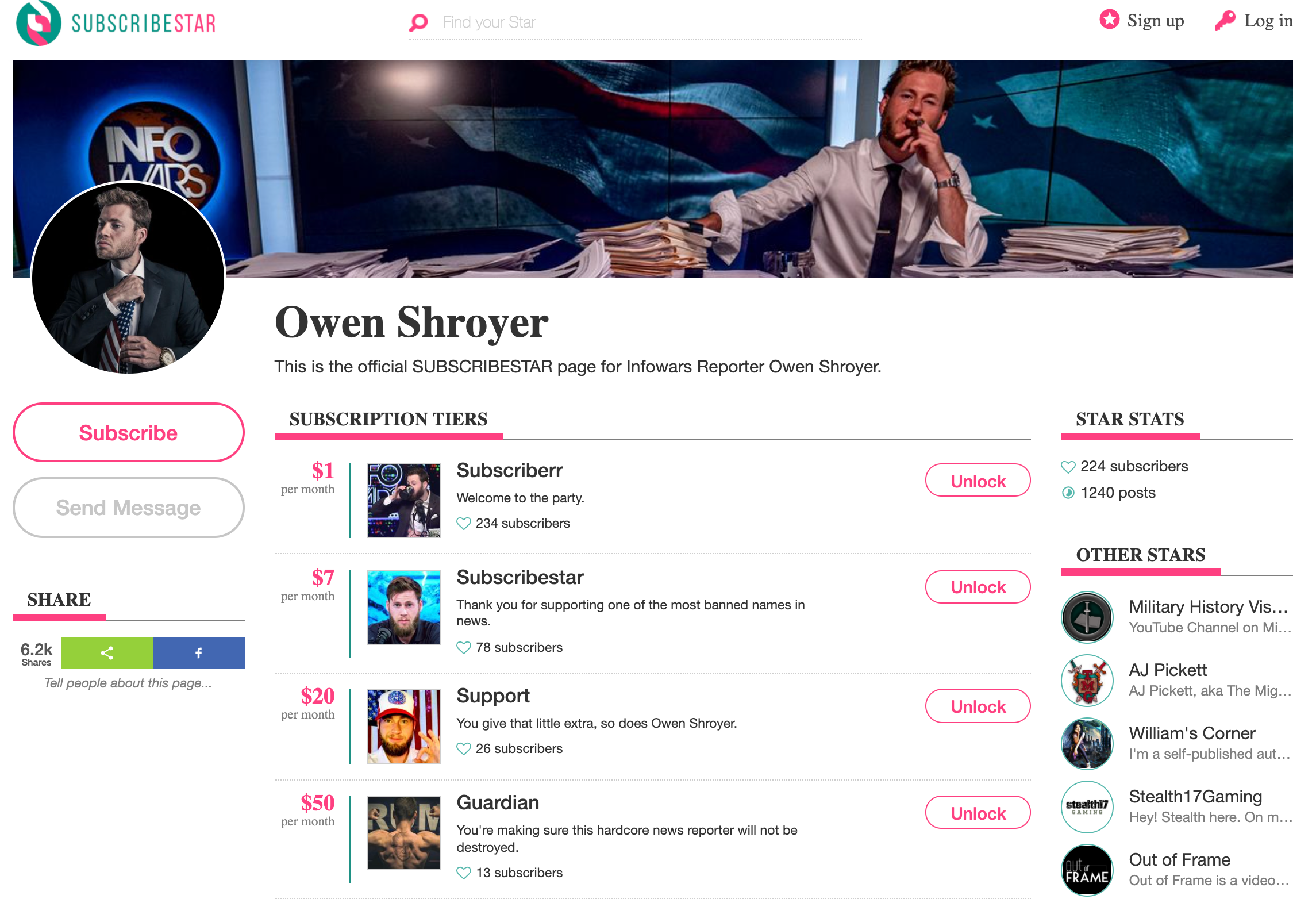 Owen Shroyer Subscribestar