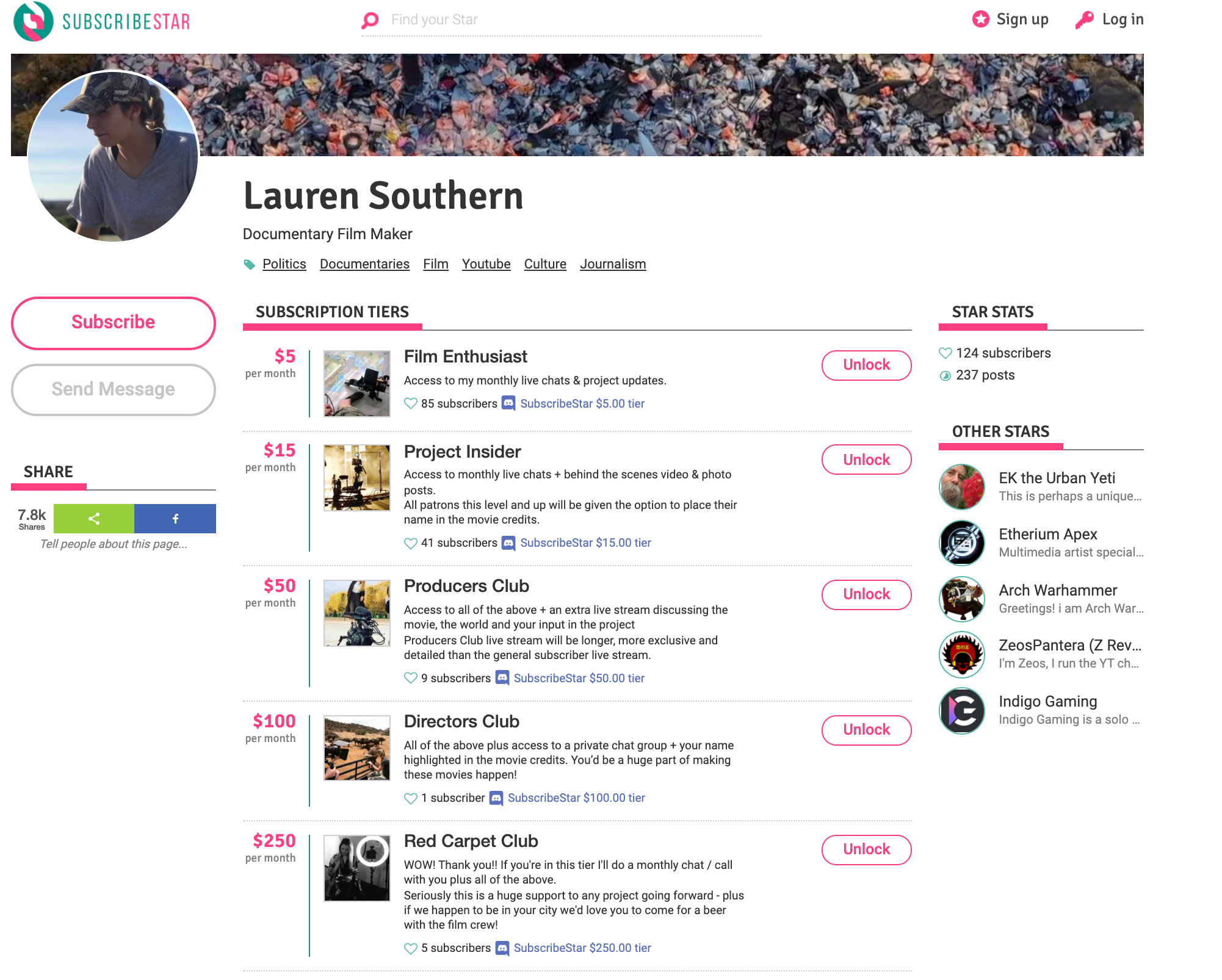 Lauren Southern Subscribestar