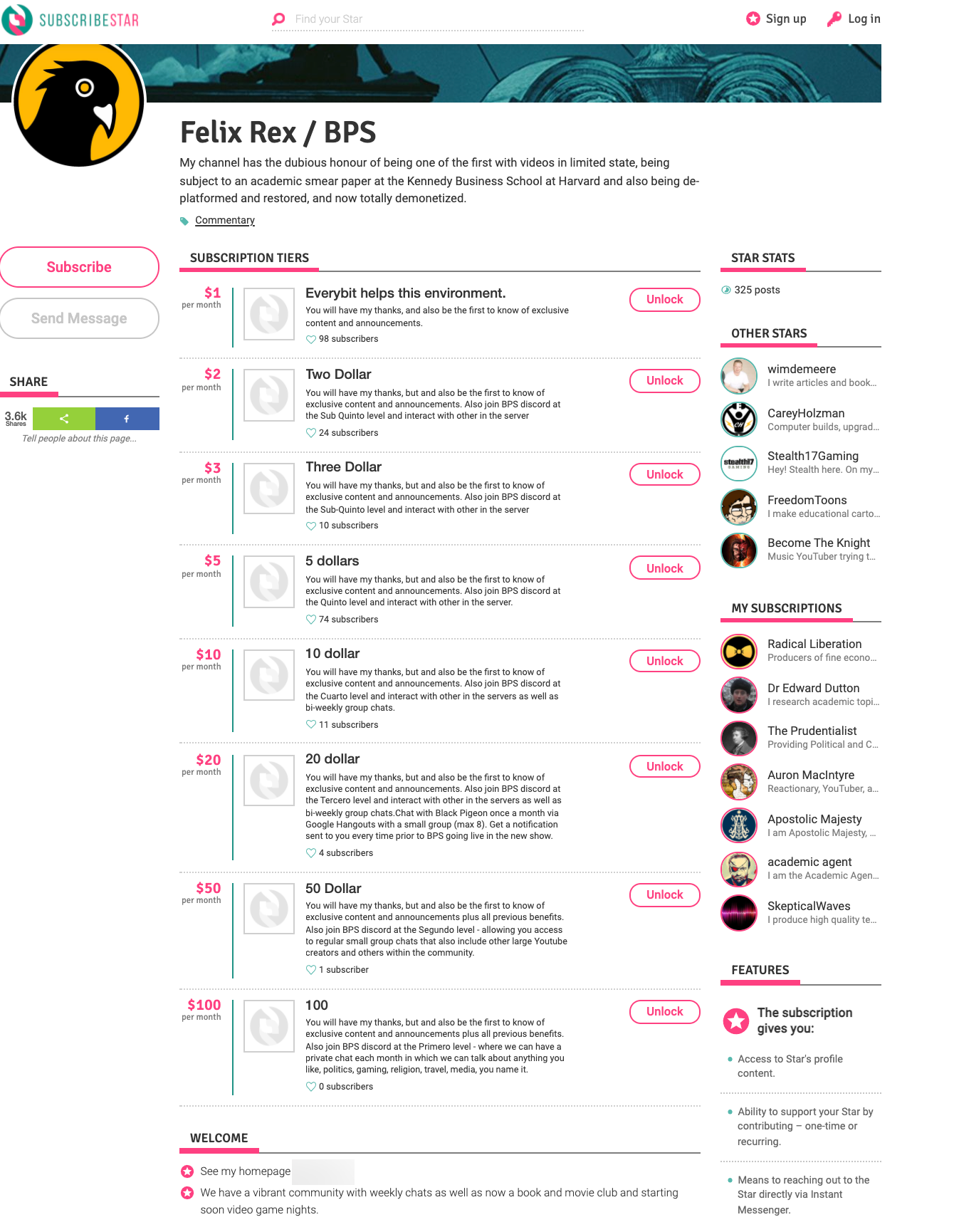 Black Pigeon Speaks Subscribestar