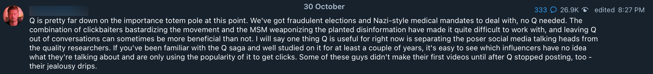 QAnon post elections