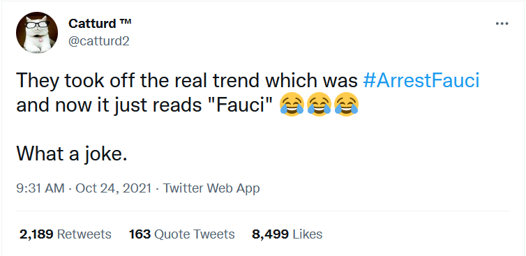  Catturd2 - Oct 24 - arrestfauci joke.png 