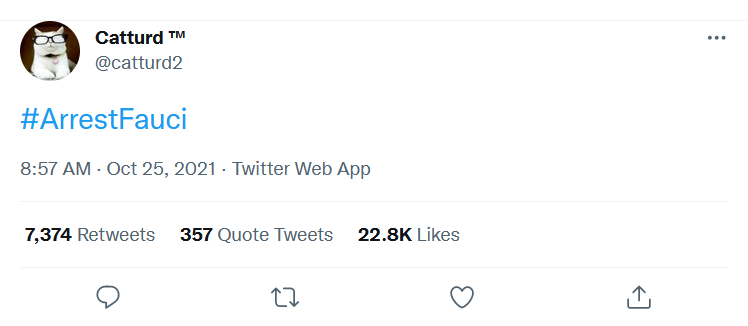 Catturd2 - Oct 25 - arrestfauci